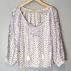 Rebecca Taylor‎ Peasant Top Size 8 Bohemian Flowy Comfy Summer